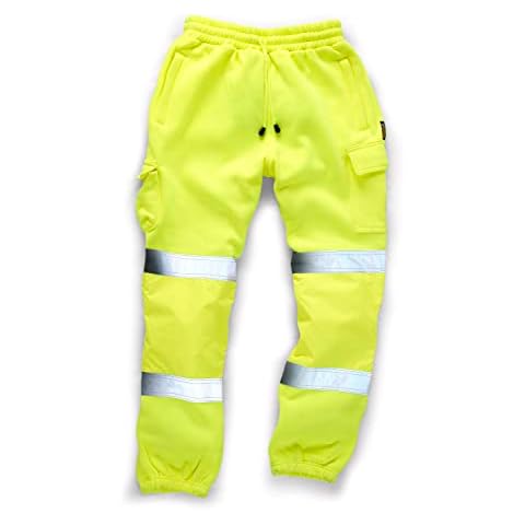 StandSafe Unisex Hi-vis Fleece Cuff Pants Joggers, Yellow, L UK Cover