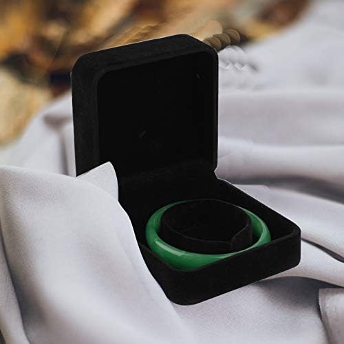 1 PCS Velvet Bracelet Box, Bangle Bracelet Gift Box Long Chain Jewelry Display Boxes Black Bracelets Display Case Watches Necklaces Storage for Engagement Wedding Birthday Mothers Day Mom Presents