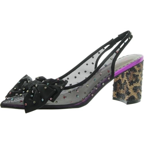Betsey Johnson Womens Dafney Mesh Rhinestone Pumps
