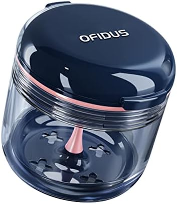 OFIDUS Denture Bath Case, No-Leak Double Layer Dry & Wet Separation Denture Bath Box, Portable Denture Case with Mirror, Removal Tool, Brush for Dentures, Clear Braces, Mouth Guard, Retainers (Blue)