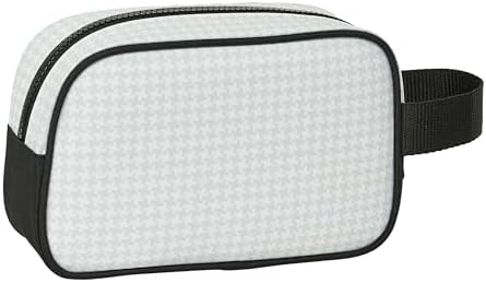 Trousse Scolaire Double Compartiments Real Madrid ÉQUIPATION 25/26 - Enfant, Dimensions 21x6x8 Cm, Blanc, Polyester Résistant