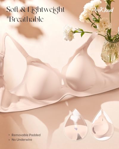 Image of ProKloud Bras for Women No Underwire Wireless Full Coverage Jelly Bras