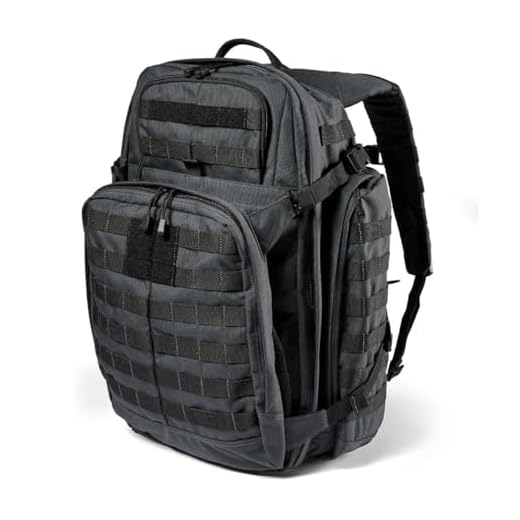 5.11 Tactical Backpack, RUSH 72 2.0 Military Survival Molle Back Pack with Laptop Compartment, Large, 55L, Double Tap, Style 56565ABR