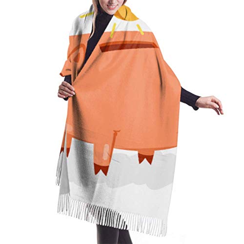 Preisvergleich Produktbild Joy Edward Pashmina Damen Umschlagtuch Kaschmirschal Warm Schal Schaltuch Stola Niedliche Sparschwein-glänzende Münze 77x27 in