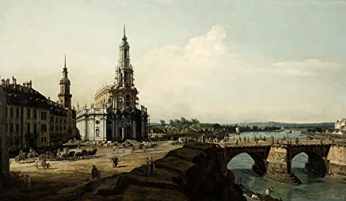 Tableau Vue de Dresde Bernardo Bellotto décoration murale 60x90
