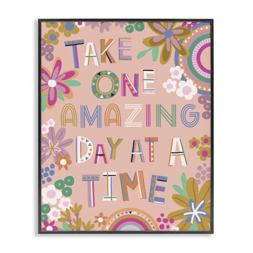 'One Amazing Day Motivational Phrase'| Framed Giclee Art