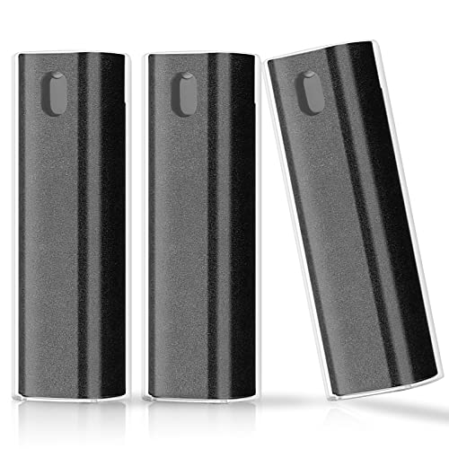 3 Pcs Fingerprint Proof Screen Cleaner, 3 in 1Touchscreen Mist Cleaner Spray Wipe Screen Cleaner Soft Fiber Flannel, Safe for All Phones Glasses Tablet Laptop TV Watch Screens(Grey)