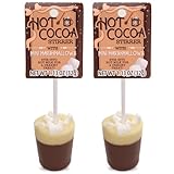 Pack of 2 Hot Cocoa Stirrers with mini marshmallows for a creamy holiday drink Made with a smooth chocolatey base and topped with fluffy marshmallows Simply stir into hot milk for a warm and cozy beverage Each stirrer is individually wrapped for fres...