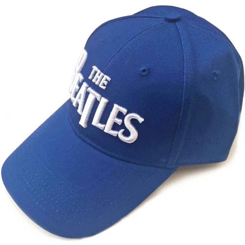 The Beatles Baseball Cap Classic Drop T Band Logo Official Mid Blue One Size
