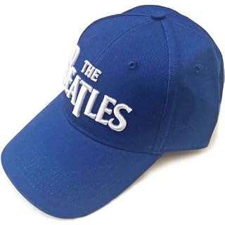 The Beatles Baseball Cap Classic Drop T Band Logo Official Mid Blue Size One Size - Les Beatles, Paul McCartney, John Lennon, RIngo Starr, George Harrison