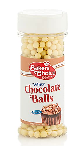 Crunchy Chocolate Pearls - White Chocolate Crispearls - Kosher Chocolate Covered Cereal Balls - Dairy - 4.2 oz. – Baker’s Choice