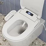 HOROW Smart Bidet Toilet Seat - Heated Seat with Adjustable Temperature, Built-in Warm Air Dryer & Night Light, Includes Water Filter, Soft Close Lid & Self-Cleaning Nozzle