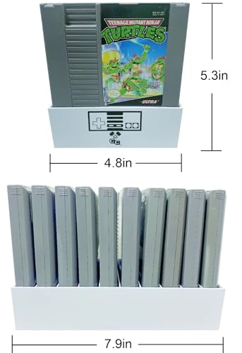 Image of Collector Craft, White, NES Compatible Cartridge Holder, NES Game Tray, Holds 10 Games, Clutter Reducing, Retro Video Game Collection, Works with Nintendo Entertainment System NTSC and PAL Cartridges