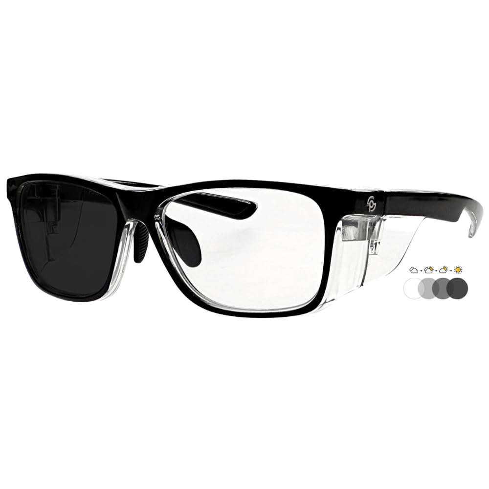 Photochromic Safety Glasses 15011 with TR-90 frame and side shields