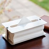 Tissue Holder Decorative Tissue Box Holder with Fixed Top Panel, Rectangle Tissue Box Cover, Tissue Holder Stainless Steel Bathroom Accessories for Living Room, Office, Home Decor
