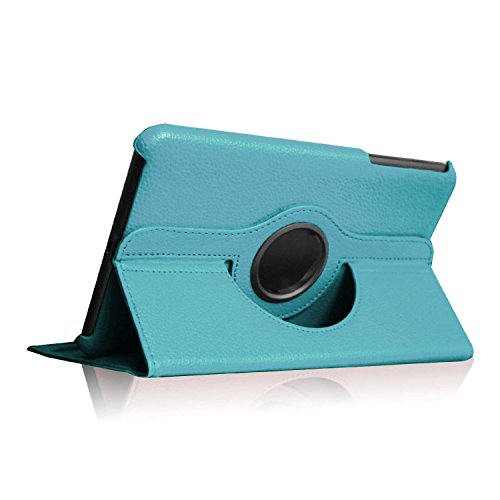 Samsung Galaxy Tab 4 8.0" Tablet Case,Flying Horse 360-Degree Rotating Stand Pu Leather Case Cover For Tab 4 8 Inch Sm-T330 Sm-T331, Sm-T337 （Sky Blue） #TOP3