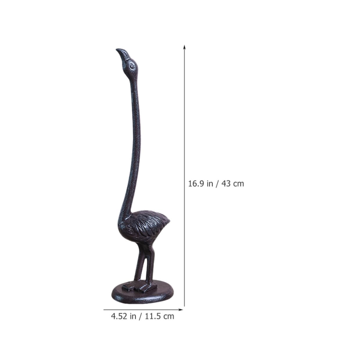 Toyvian Porta Rotolo Carta Cucina Fenicottero, Porta Carta Asciugatutto Verticale da Tavolo, Ferro Nero, Base Antiscivolo, per Cucina e Bagno