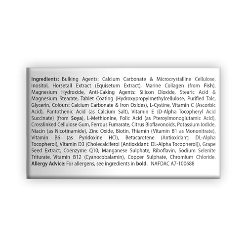 Perfectil Hair Beauty Supplement for Hair - Includes Biotin, CoQ10 & Collagen, 60 Tablets 30-Day Supply, by Vitabiotics - Image 4