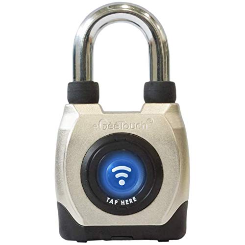 eGeeTouch Outdoor Smart Vorhängeschloss 3. Generation, wetterfest, robustes Design für kommerzielle Nutzung, Bluetooth + NFC (kurzer Bügel) Cover