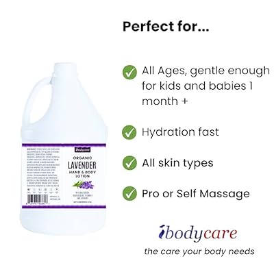 Lavender Massage Lotion with Organic Shea & Grapeseed Oil - Multiple Sizes (Gallon)