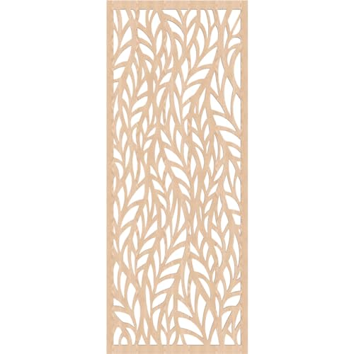 Image of Ortonville Decorative Pierced Fretwork Wood Wall Panels, 29 3 /8 inchW x 74 3 /8 inchH x 3 /8 inchT, Red Oak