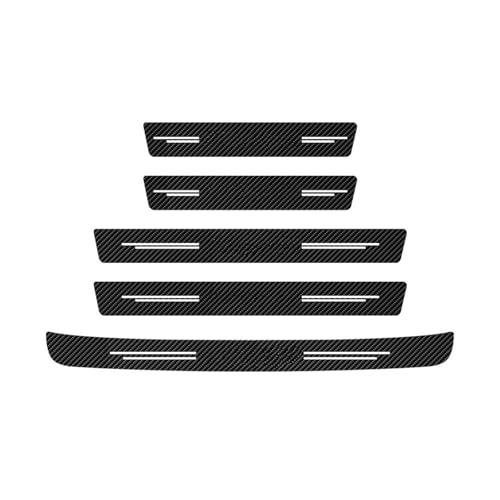 Protecteurs seuil de porte voiture fibre carbone Chevrolet Onix x5