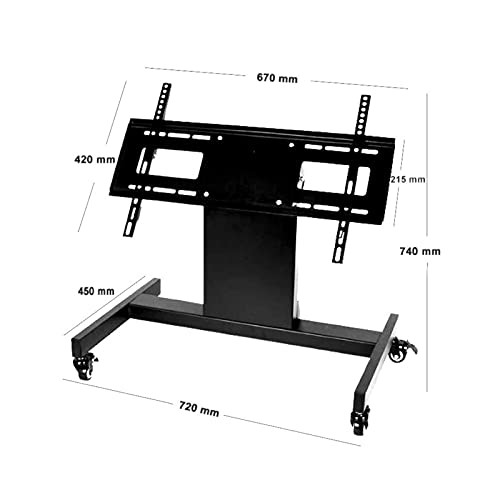 Nuwovwo Rolling Tv Stand, Mobile Tv Cart, Low Profile Floor Confidence Monitor Cart For 32-75 Inch Screen, Height Adjustable, 90°Adjustable Viewing Angle #TOP5