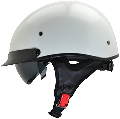 Vega Helmets 7800-151 Unisex-Adult Half Helmet (Pearl White, X-Small)