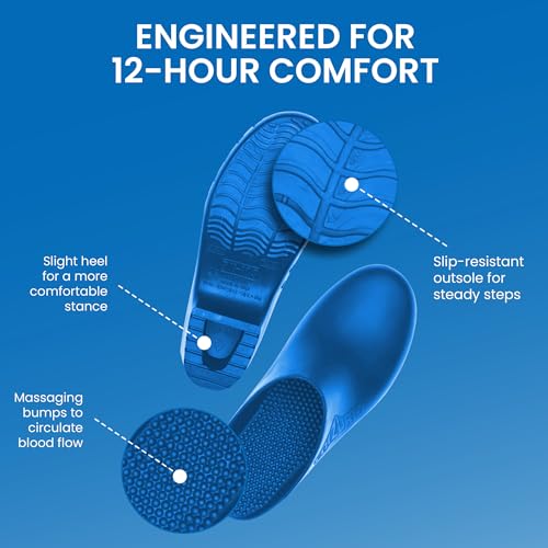 Image of CALZURO Classic Work Clogs Without Holes - Unisex Nursing Clogs - Non Slip Shoes - Autoclavable Rubber Kitchen Shoes for Women and Men -