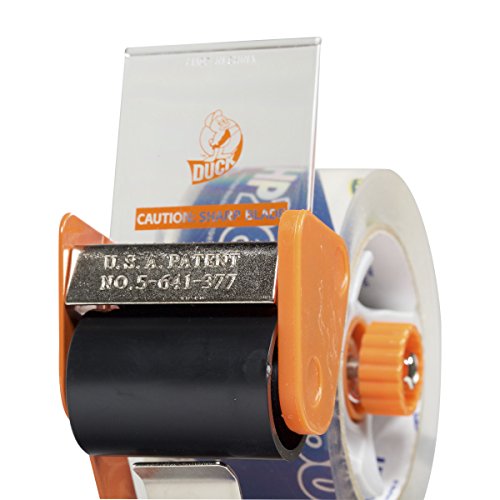 Image of Duck High Performance Clear Packing Tape with BladeSafe Dispenser -Tape Gun with HP260 Strong Packaging Tape for Shipping,Moving, Mailing & Boxes-3 inch Core, 1.88 inch x 60 Yards, Clear (1078566)(Pack of 6)