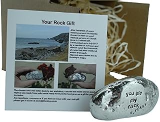 Pirantin Anniversary You Are My Rock Gift Idea - Solid Metal Heavy Polished for Year