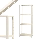 スチールラックのキタジマ スマートラック NSTR-644 幅70×奥行30×高さ180cm 4段 ホワイト 40kg/段
