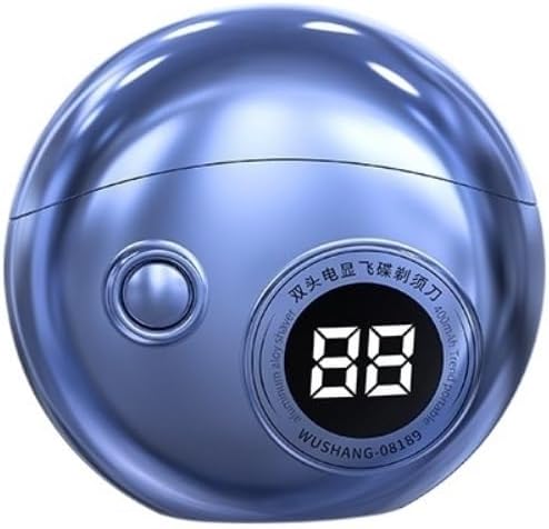 Men's Compact Electric - LED Display, USB - C Fast Charging, Wet/Dry Use for Effortless Shave -Trim The Helper Well(Blue)