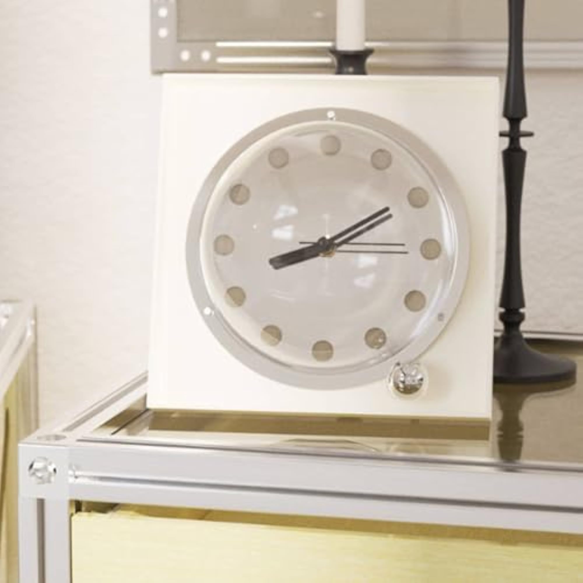 Minimalist Bauhaus Design Timepiece, Square Desk Clock