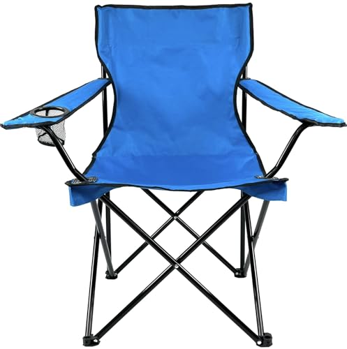 E-Z Living Folding Portable Outdoor Camping Chair[Large] (Blue)