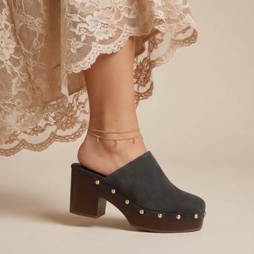 Image of CUSHIONAIRE Women's Gibbons Faux Wood Clog with Memory Foam Padding, Wide Widths Available