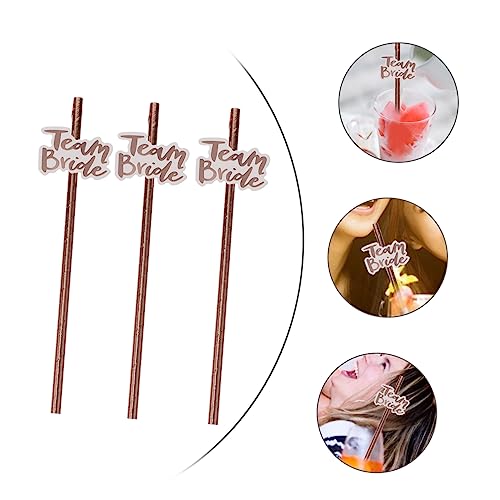 20 pitillos desechables para fiesta Team Bride miniatura 2