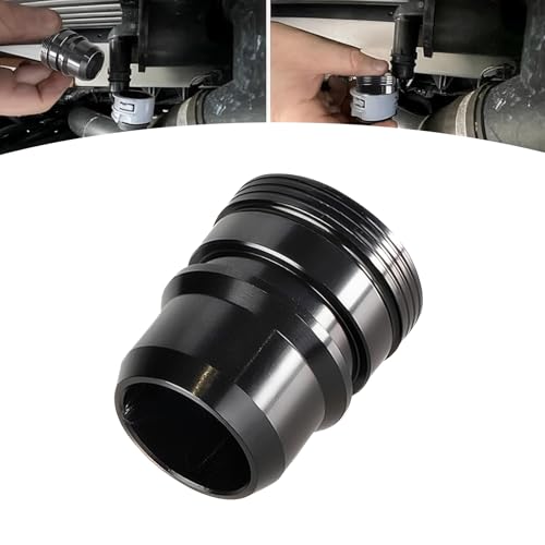 Heyzidu Car Pressure Relief Valve Plug, Waterproof Heat-resistant Metal Vehicle Exhaust Valve Plug, Compatible with Ford 13-21 F150 Ecoboost 3.5l 2.7l VTA (Black)