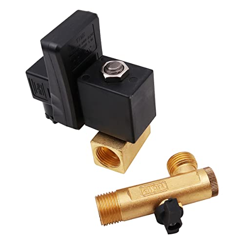 Válvula de drenaje para condensado de compresor de aire split 1/2 con solenoide 220V WANGCL 8