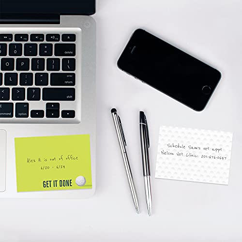Notes autocollantes de golf repositionnables pour ne plus perdre vos notes de bureau