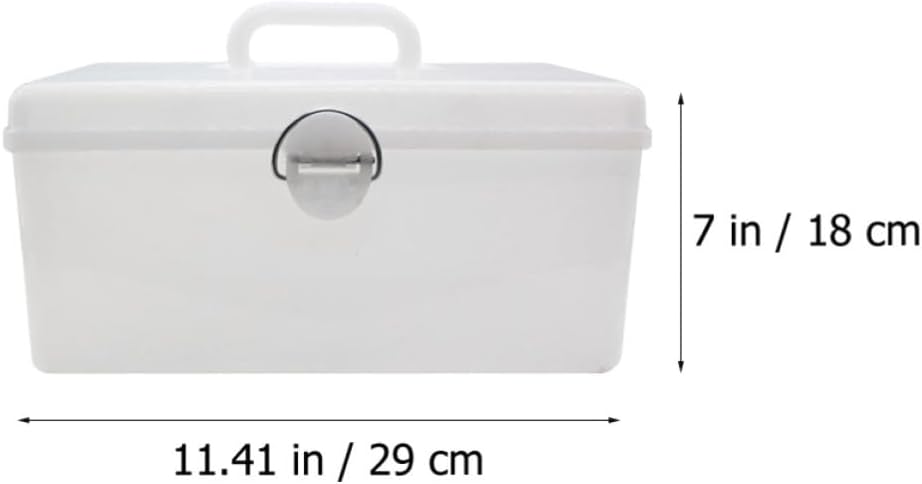 Mahjong Storage Box White with Lock Portable Large Capacity and Comfortable Grip Plastic Multipurpose Storage Box and Practical Everyday Organization image 2