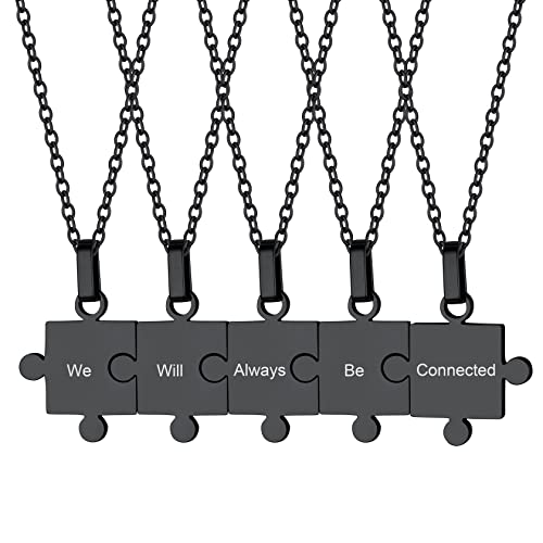 Collier prénoms enfants personnalisés pour maman avec pendentif puzzle en acier