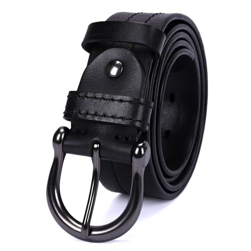 Image of Italian Vegetable Tanned Leather Belt for Men Western Cowboy Casual Jean Belt 1.5 Wide 7 Holes Gift Box Packaging