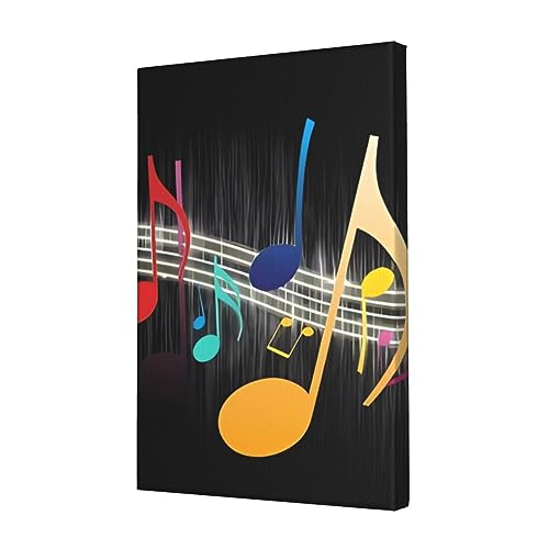 Poster coloré de note de musique sur toile aux éclats durables