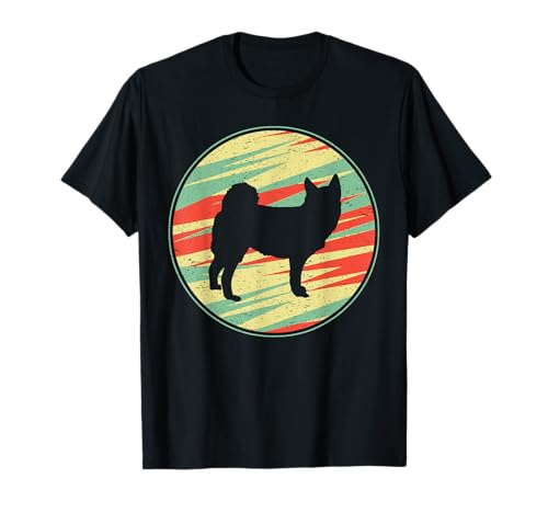 Norwegian Buhund Retro Vintage Silhouette Cute Dog Gift Men Women Kids T-Shirt