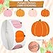 JarThenaAMCS 1000Pcs Fall Pumpkin Stickers Roll Orange Pink Pumpkin Waterproof Decals Autumn Thanksgiving Self-Adhesive Stickers for Envelope Scrapbook Decor Party Supplies, 1 Roll