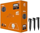 WORX WA0177 Begrenzungsdraht für Landroid Mähroboter – 200m stabiles Begrenzungskabel & WA0179 Heringe zur Befestigung von Begrenzungsdraht für Landroid Mähroboter