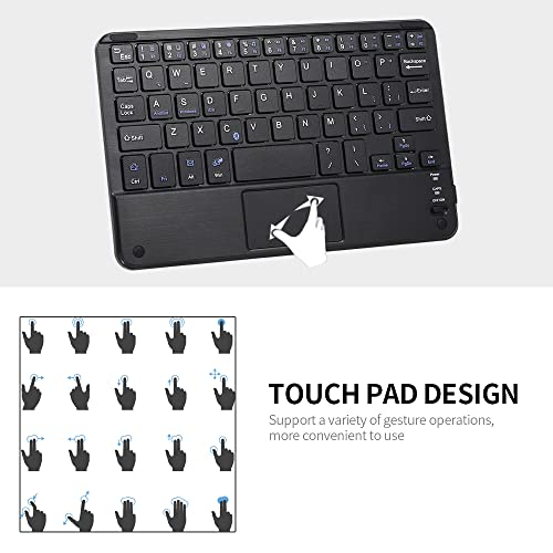 Teclado sem fio BT 3.0 59 teclas teclado mini BT ultrafino com suporte para touch pad Sistema Androi