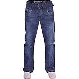  CrossHatch Herren Straight Leg Jeanshose Gr. 32W x 30L, Stonewash Blue