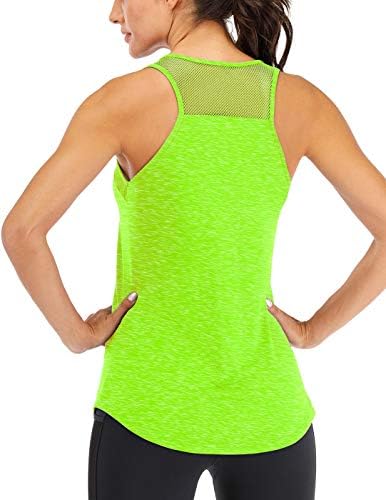 Fihapyli ICTIVE Workout-Tanktop für Damen, atmungsaktives Netzgewebe, Racerback, Muskel-Tank, rückenfrei, Laufshirt